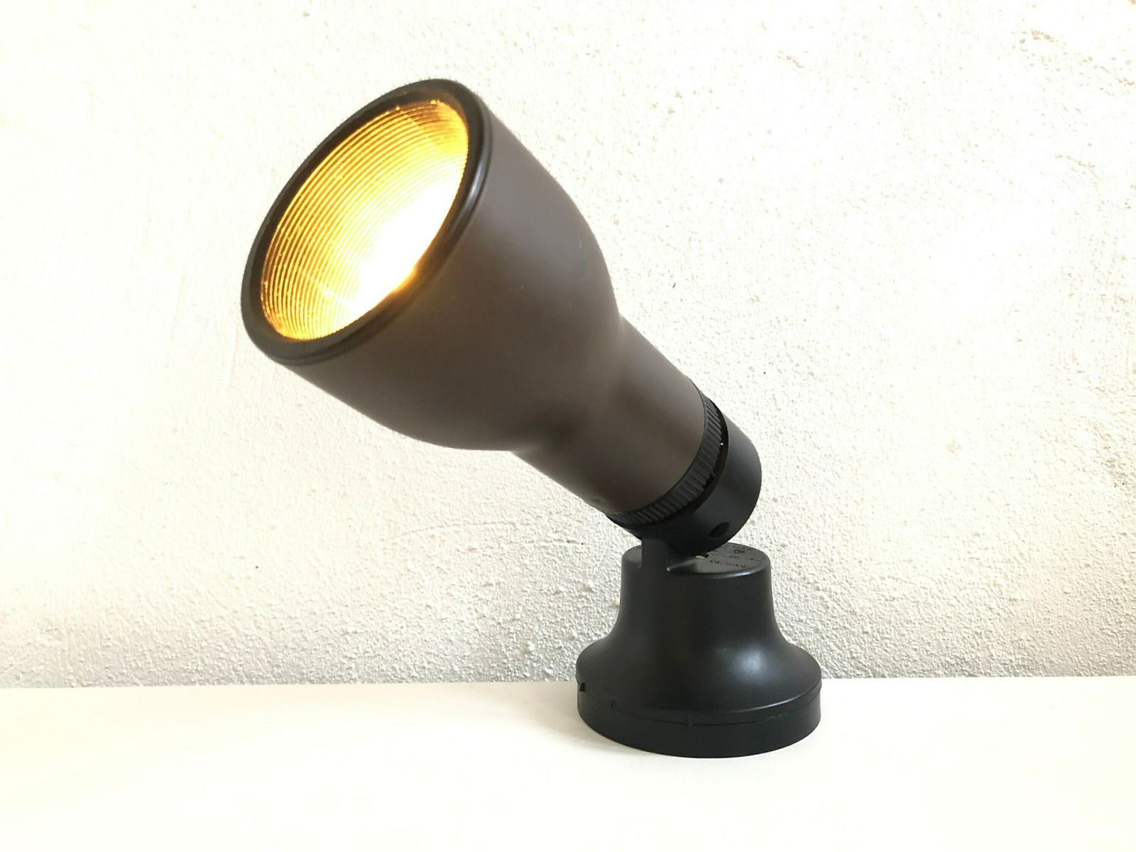 Dutch Vintage Spot Wall Lamp From The 1970s In Brown Metal And Black Plastic   Design From Philips