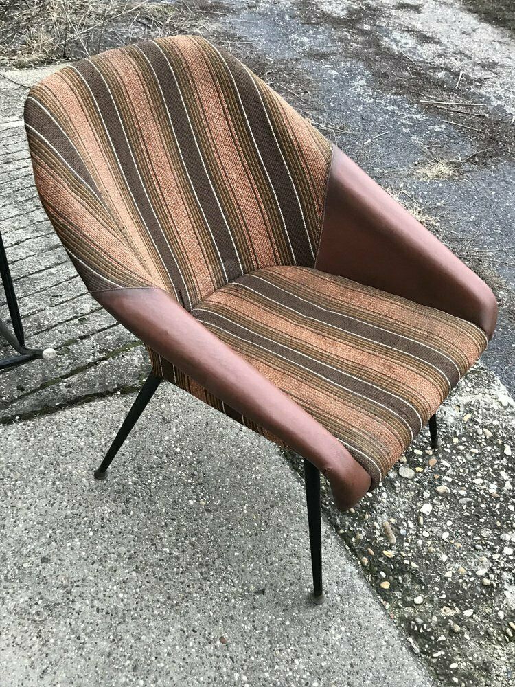 Mid Century Black Metal Lounge Chair From Veb Seating Furniture Waldheim, 1960s photo for sale