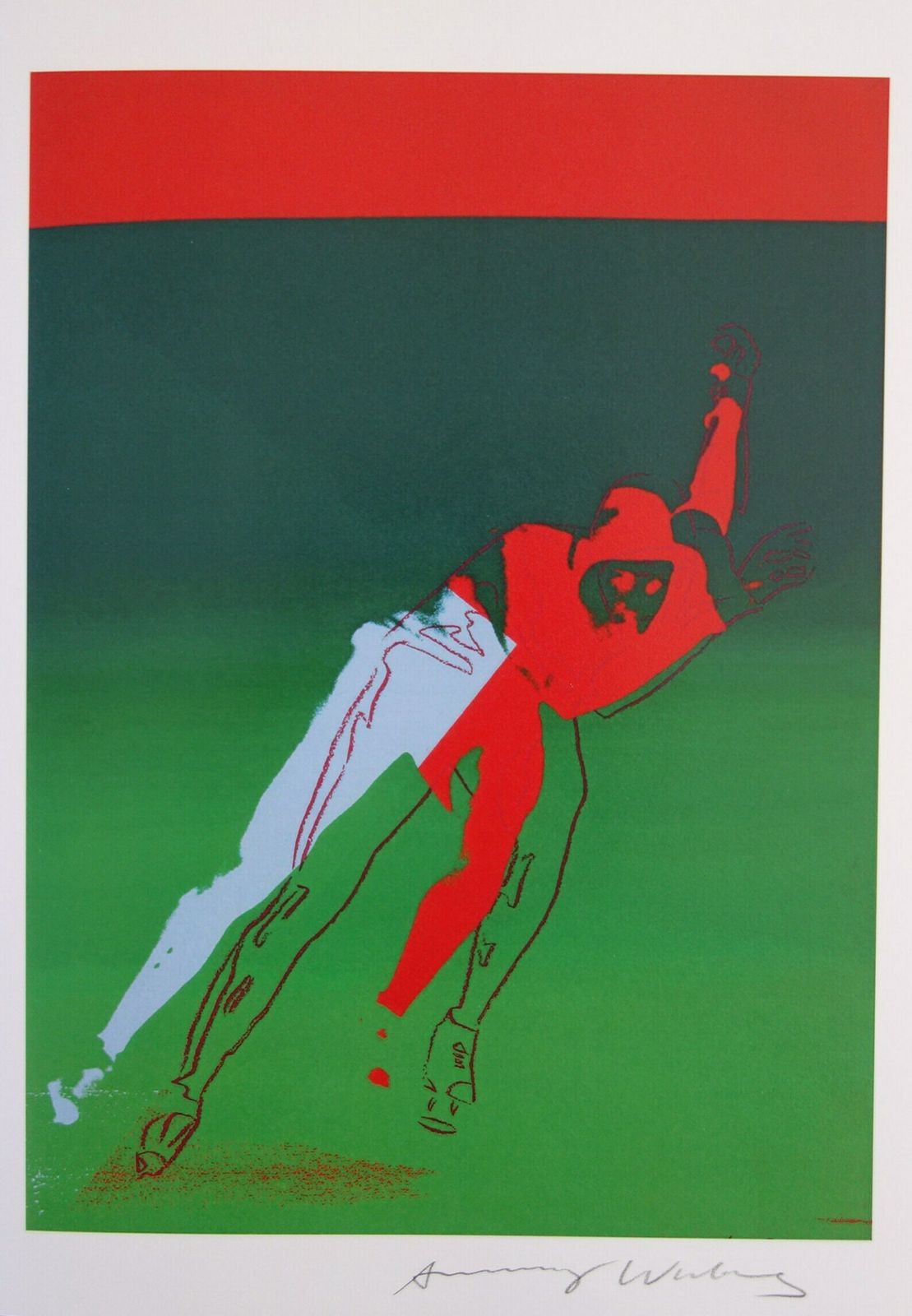Fine Pop Art Limited Edition Print, Sportsman   Skating, Andy Warhol, Signed & Numbered