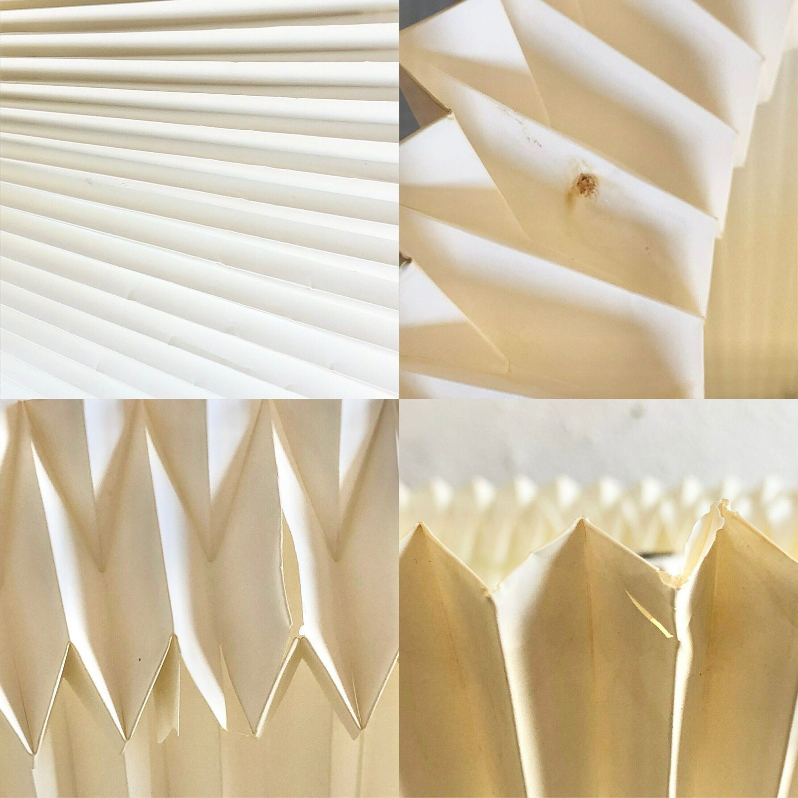 photo for sale Danish Mid Century Huge White Glass Table Lamp With Large Le Klint Off White Pleated Shade