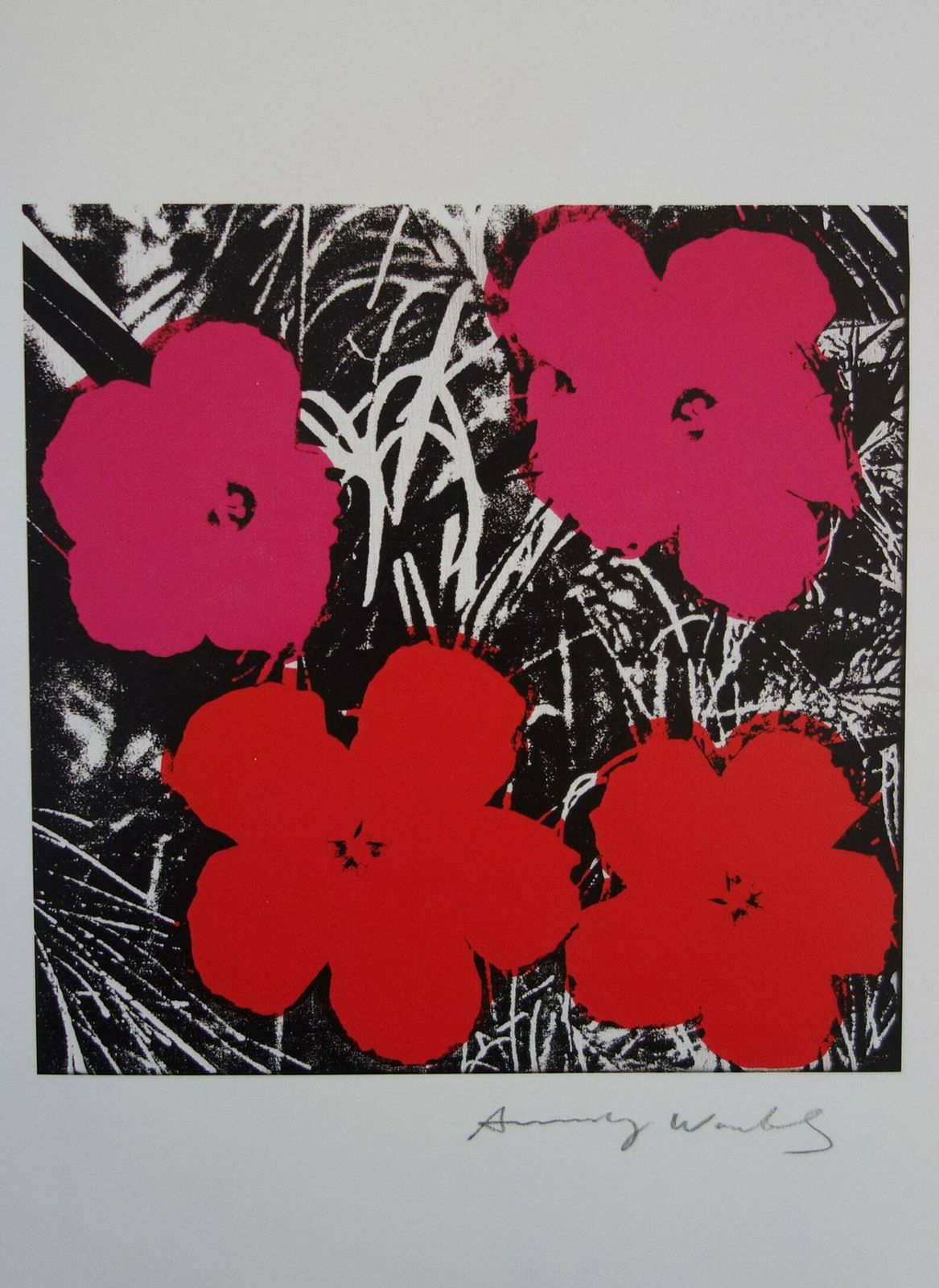 Fine Pop Art Limited Edition Print – Flowers, Andy Warhol, Stamp Signed & Numbered