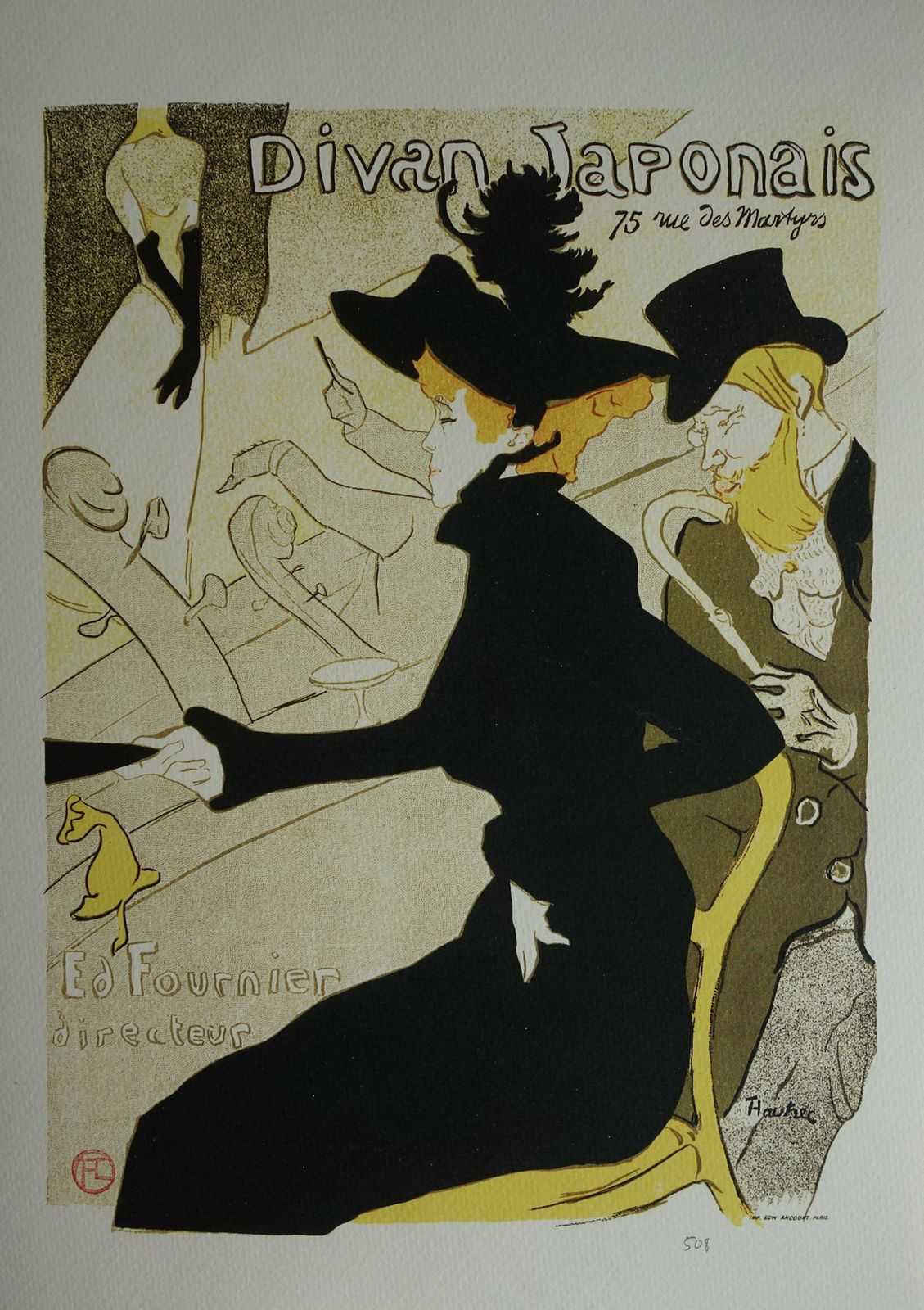 Fine Art Deco Post Impressionist Limited Edition Print, Henri De Toulouse Lautrec, Signed & Numbered photo Art