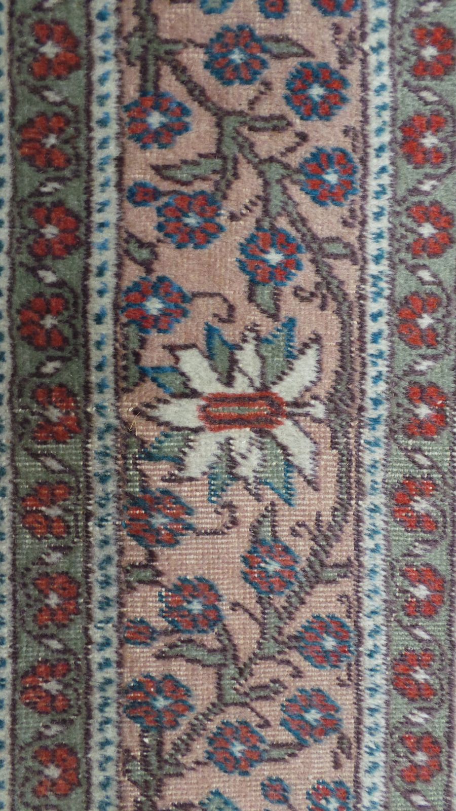 photo buy Large Turkish Hand Made Carpet Or Rug Vintage Kula 9ft 7" X 6ft 4" Stunning Geometric Design