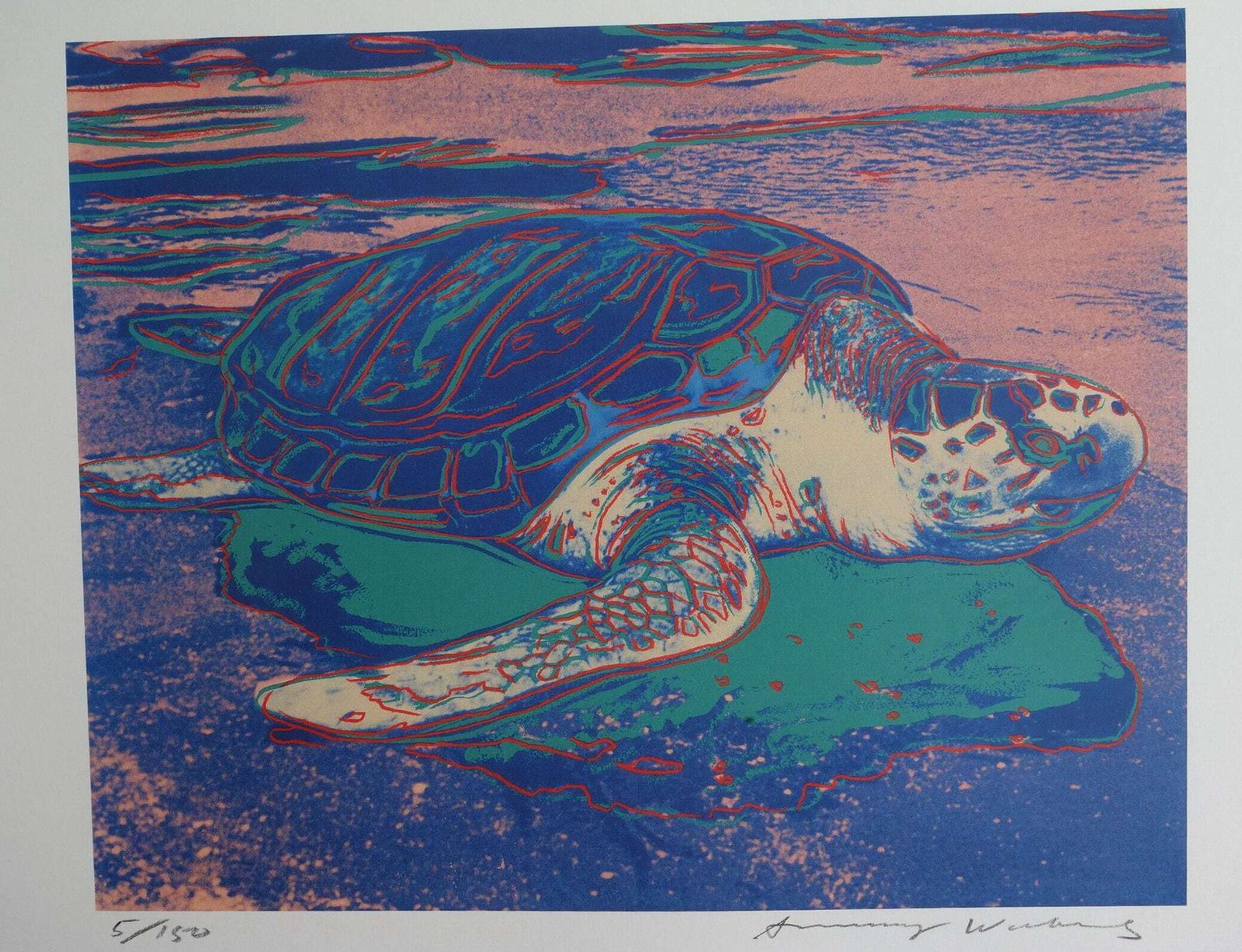 photo furniture Fine Pop Art Limited Edition Print   Animal Series   Turtle, Andy Warhol, Signed & Numbered