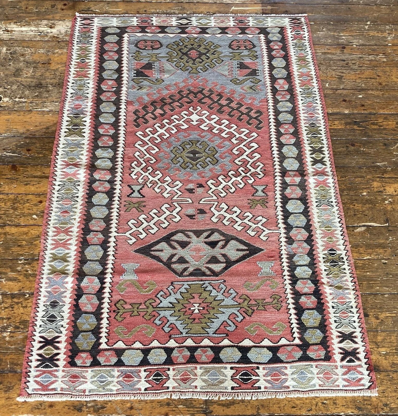 Vintage Anatolian Kilim 1.70m X 1.10m photo Textiles