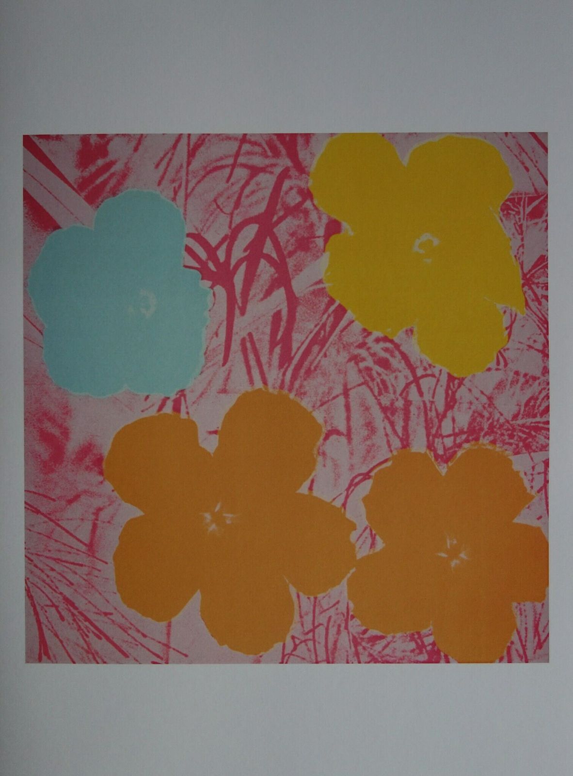 Fine Pop Art Limited Edition Print – Flowers, Andy Warhol, Stamp Signed & Numbered