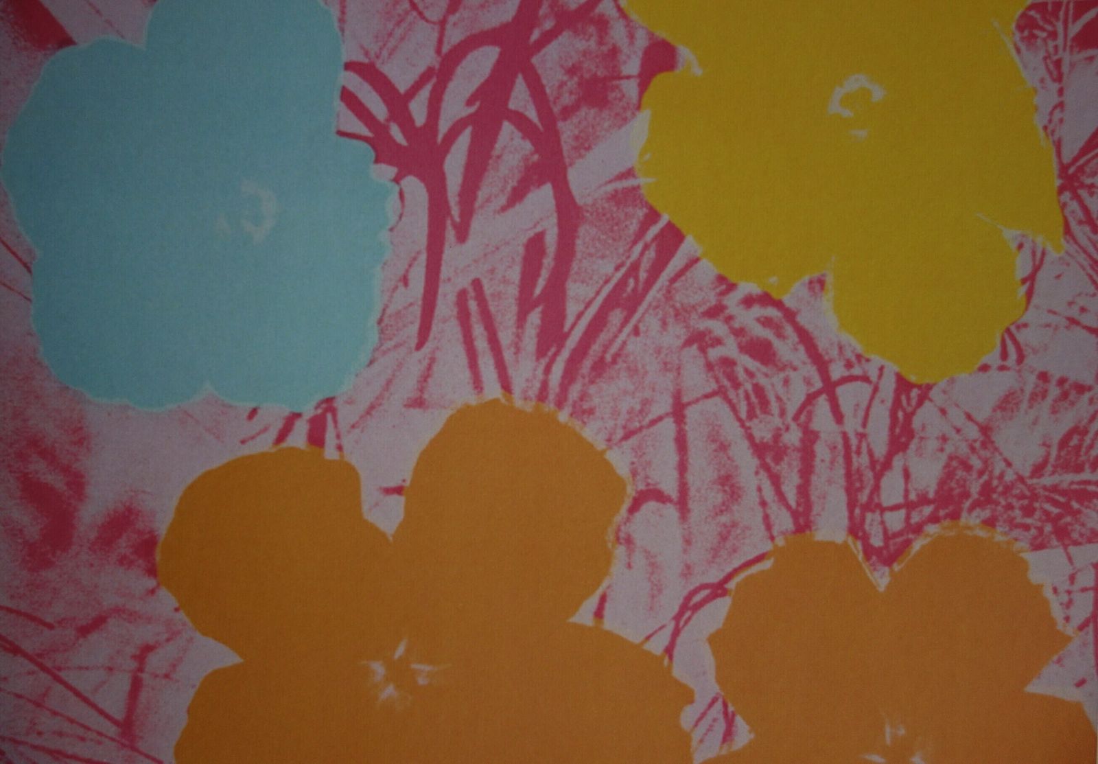 Fine Pop Art Limited Edition Print – Flowers, Andy Warhol, Stamp Signed & Numbered photo furniture
