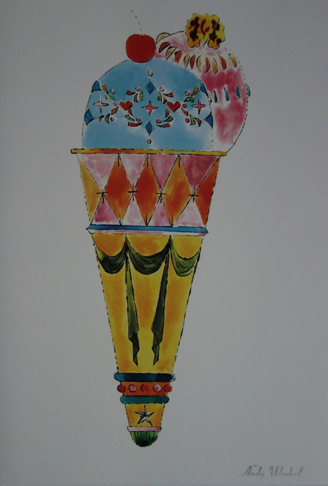 Fine Pop Art Limited Edition Print   Illustration   Ice Cream, Andy Warhol, Signed & Numbered photo buy