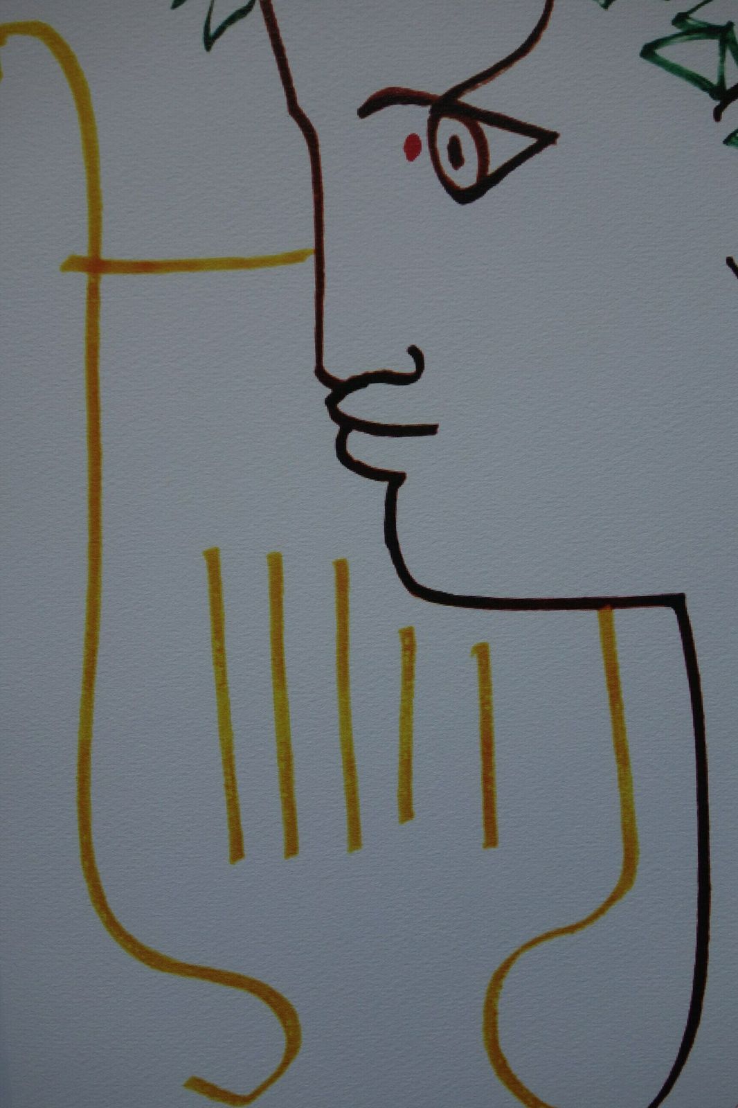 photo furniture Rare Beautiful Limited Illustration Print   Portrait, Jean Cocteau, Signed, Numbered & Stamped
