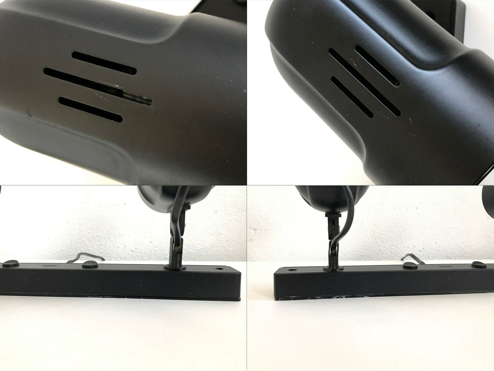 photo furniture Pair Of Danish Postmodern Spots In Black Metal And Plastic   Design From Nordlux