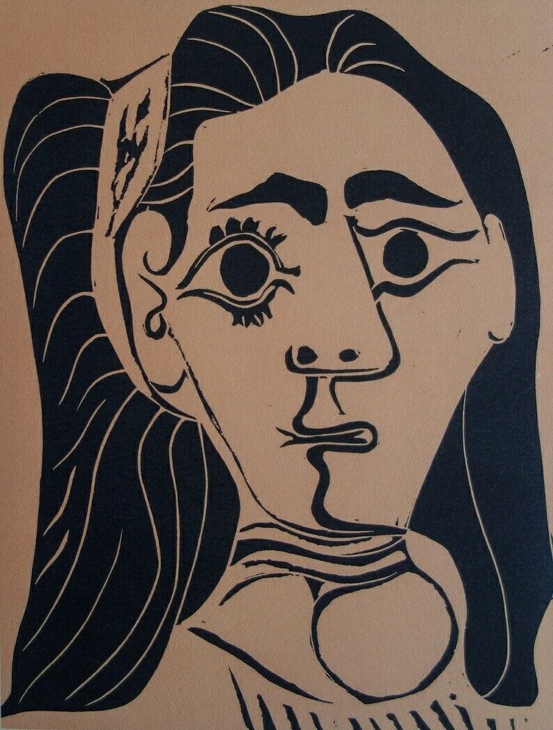 Fine Cubist Limited Edition Print   Buste De Femme, Pablo Picasso, Hand Signed & Stamped photo furniture