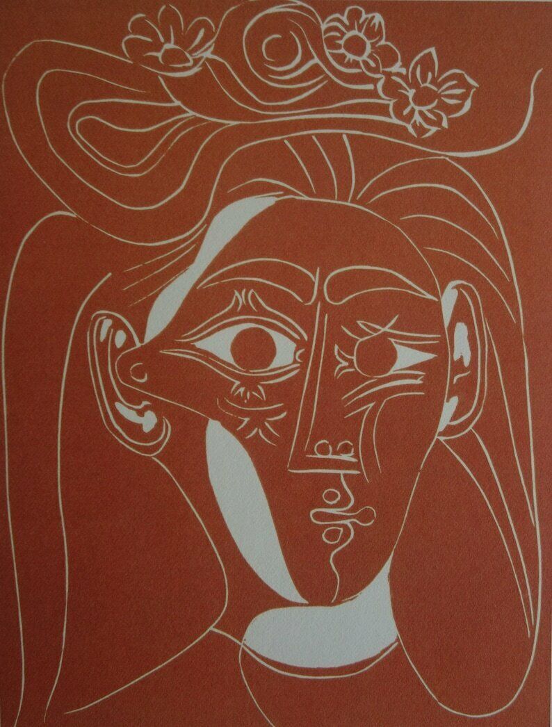 Fine Cubist Limited Edition Print   Buste De Femme, Pablo Picasso, Hand Signed & Stamped photo furniture