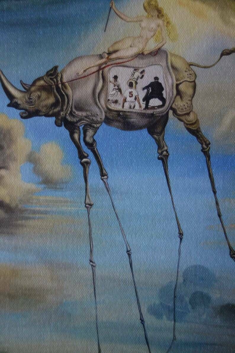 Fine Surrealist Limited Edition Print, Salvador Dali, Signed & Numbered In Pencil photo furniture