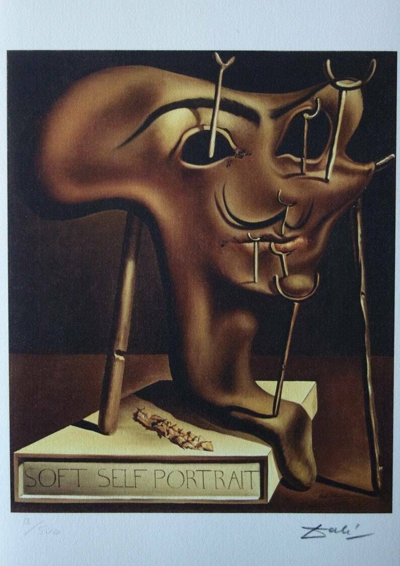 Fine Surrealist Limited Edition Print – Selfportrait, Salvador Dali, Signed & Numbered