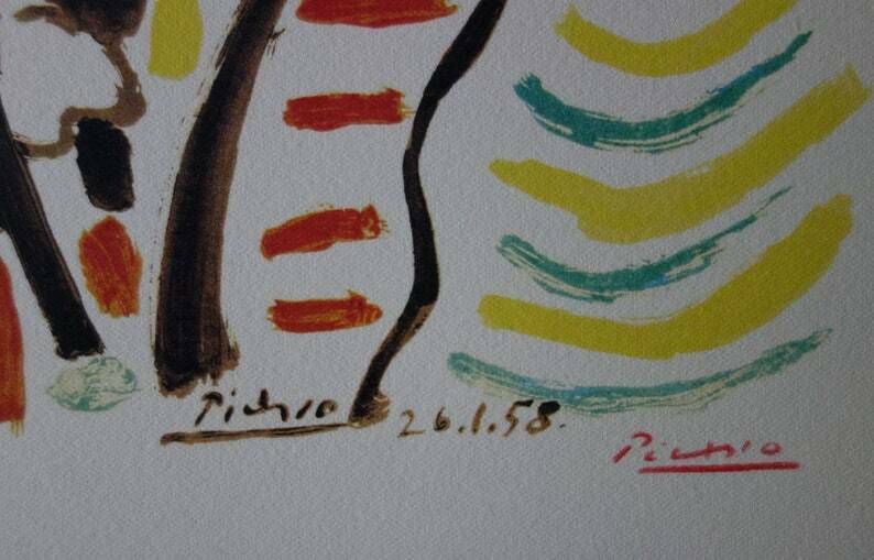 Fine Cubist Limited Edition Print   Joker, Pablo Picasso, Hand Signed & Hand Numbered photo Art