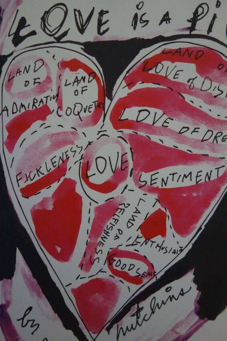 Fine Pop Art Limited Edition Print   Illustration   Love Heart, Andy Warhol, Signed & Numbered