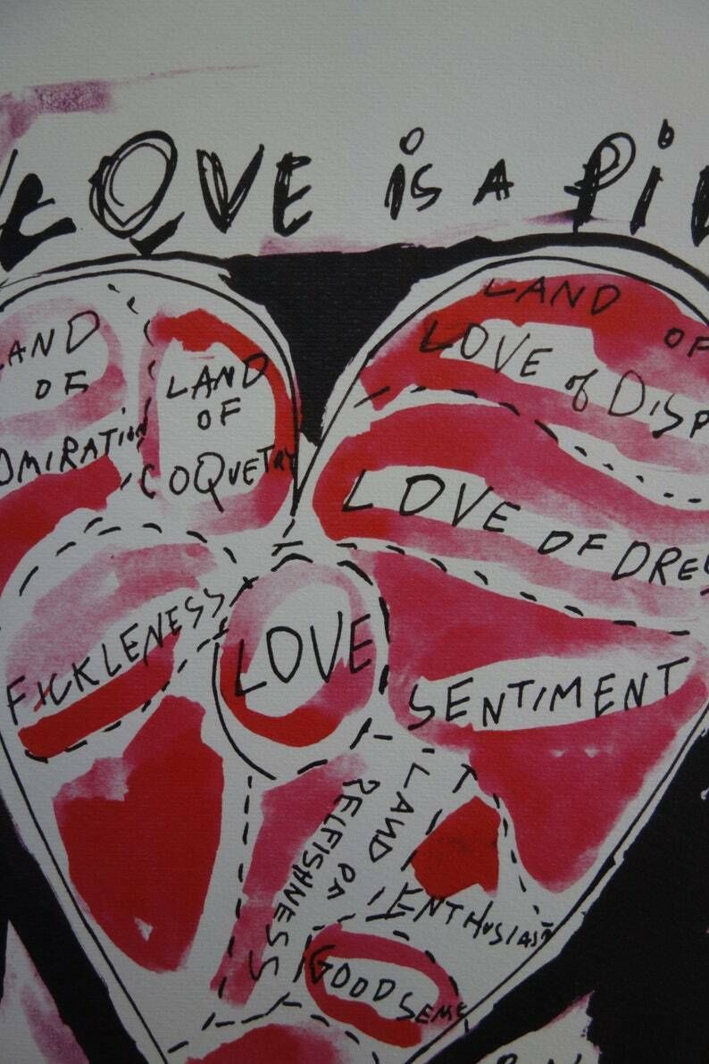 Fine Pop Art Limited Edition Print   Illustration   Love Heart, Andy Warhol, Signed & Numbered photo furniture