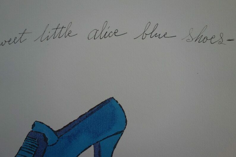 Fine Pop Art Limited Edition Illustration Print   Shoe, Andy Warhol, Signed & Stamped With Estate Stamp, Trial Proof photo Art