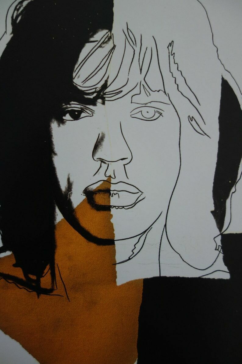 Fine Pop Art Andy Warhol Limited Edition Print – Mick Jagger, Signed & Numbered photo furniture
