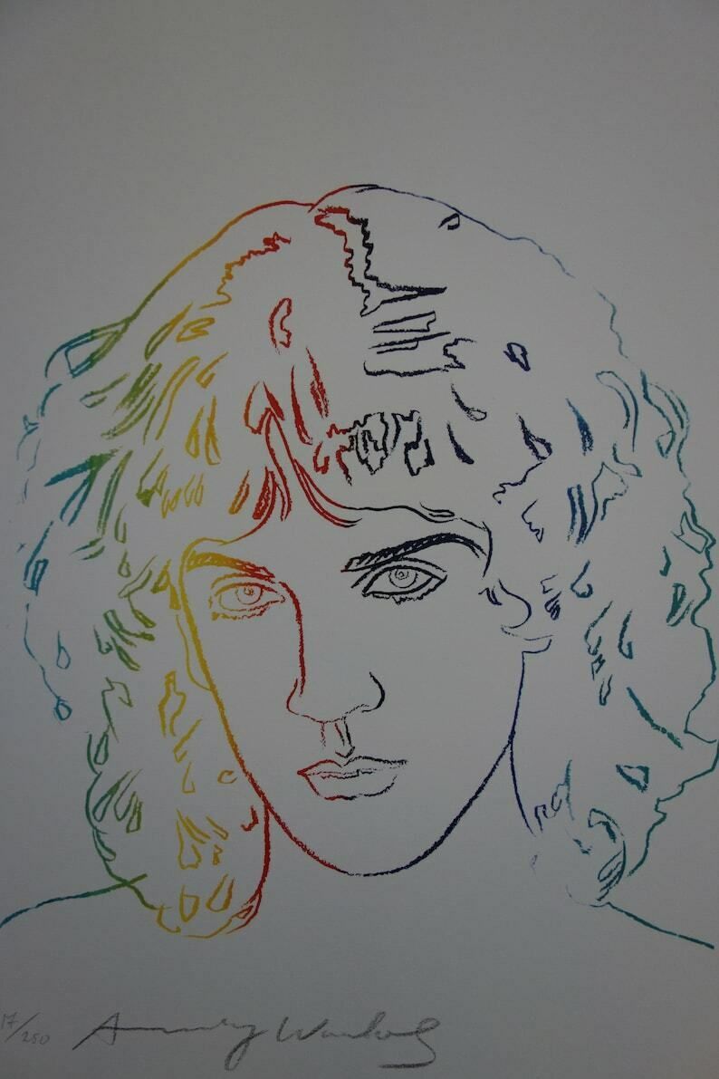 Fine Pop Art Limited Edition Print – Celebrity Portrait Series   Rockstar, Andy Warhol, Signed & Numbered photo 210.0