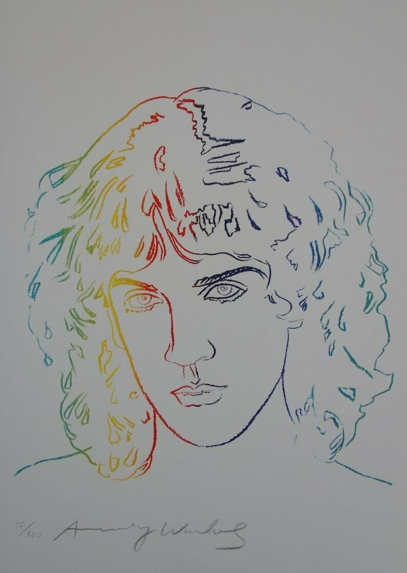 Fine Pop Art Limited Edition Print – Celebrity Portrait Series   Rockstar, Andy Warhol, Signed & Numbered photo vinterior