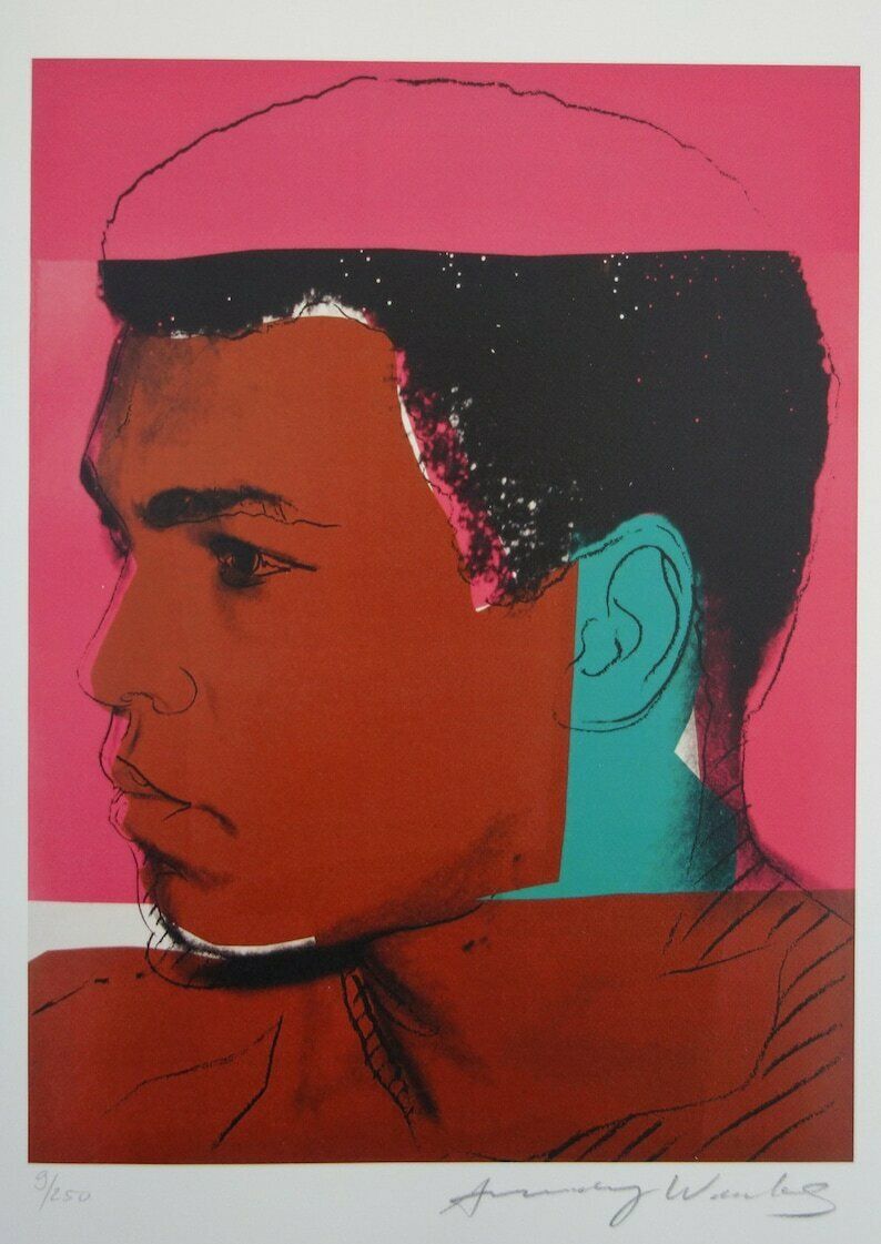Fine Pop Art Limited Edition Print – Muhammad Ali, Andy Warhol, Signed & Numbered
