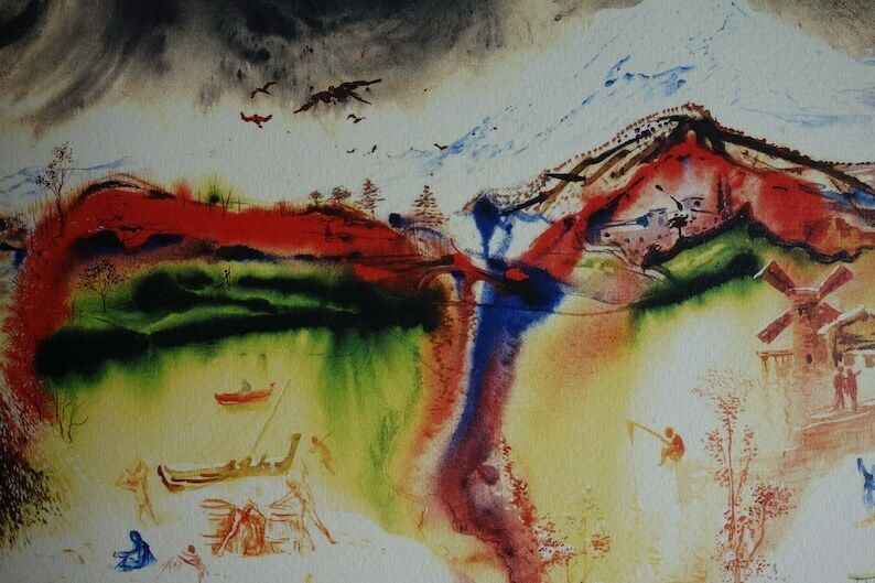 Fine Surrealist Limited Edition Print, Salvador Dali, Signed & Numbered photo furniture