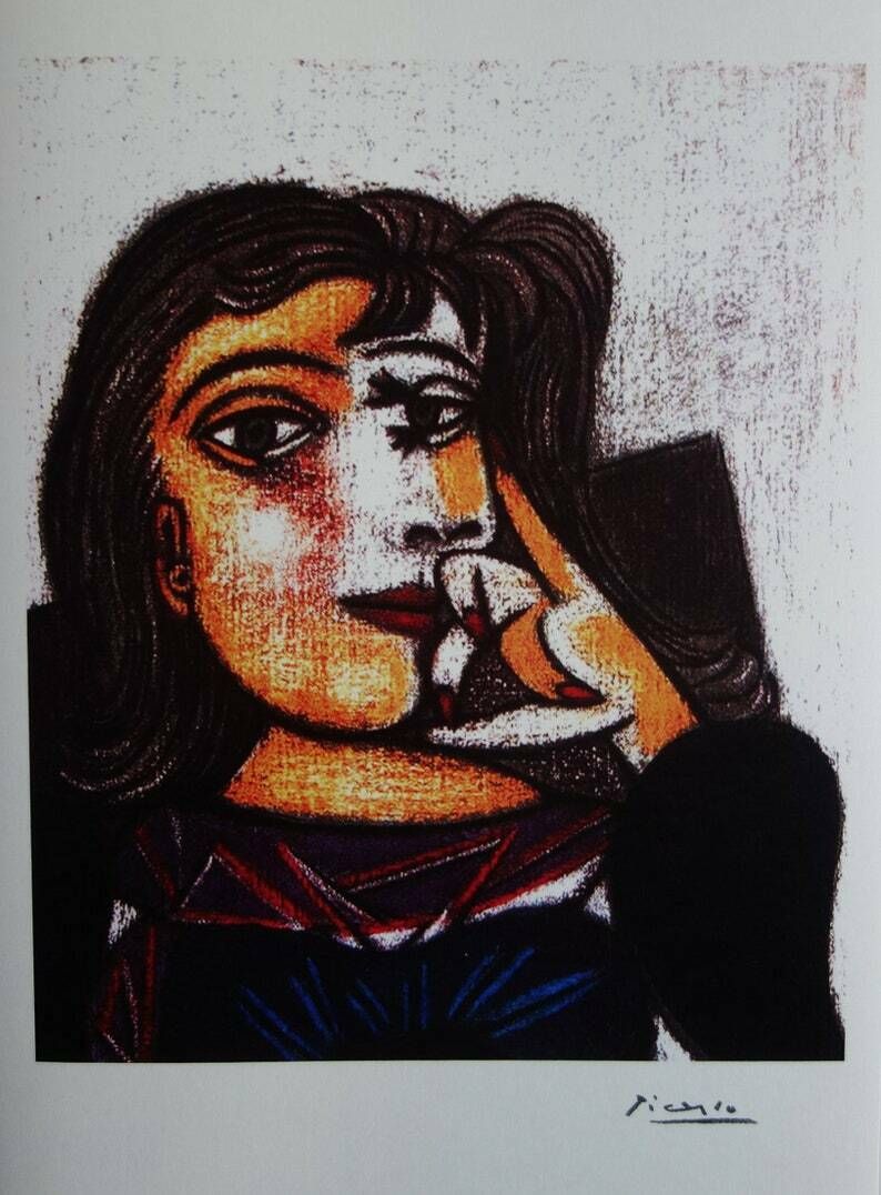 Fine Cubist Limited Edition Print   Femme, Pablo Picasso, Signed & Stamped