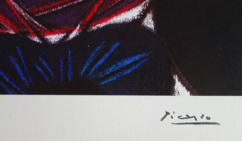 Fine Cubist Limited Edition Print   Femme, Pablo Picasso, Signed & Stamped photo for sale