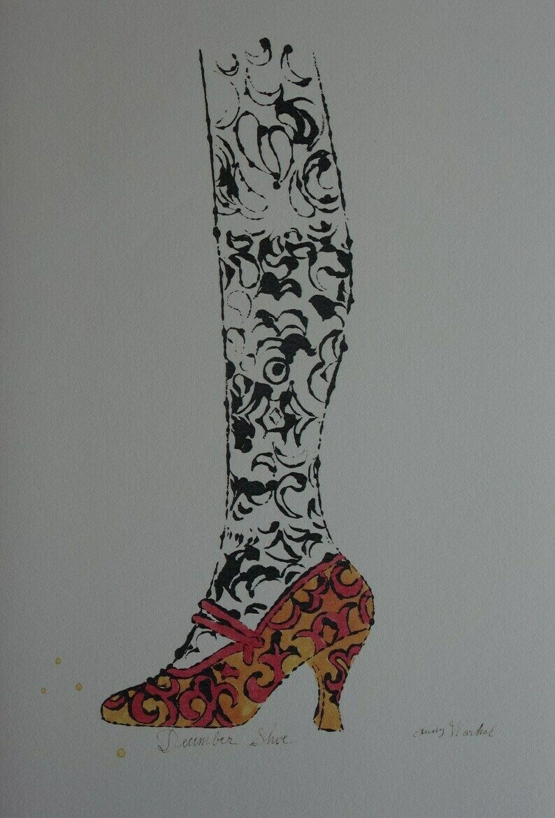 Fine Pop Art Limited Edition Illustration Print   Shoe, Andy Warhol, Signed, Numbered & Stamped photo buy