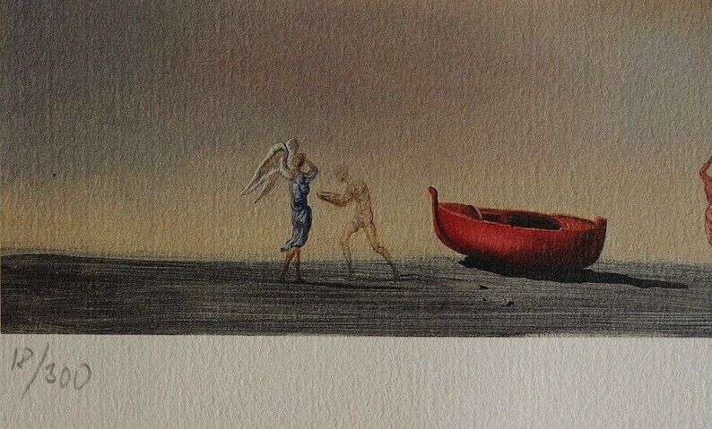 Fine Surrealist Limited Edition Print, Angels, Salvador Dali, Signed & Numbered In Pencil photo vinterior