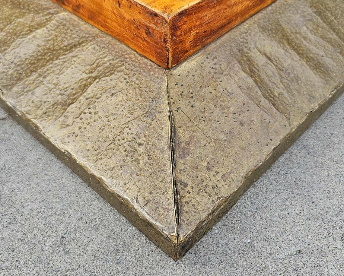 Art Nouveau Gueridon Table Done In Birdseye Maple With Brass Decorative Elements // Made In Austria Between 1900 And 1910 photo vintage