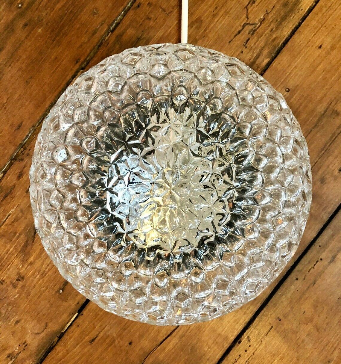 Vintage German Glass Wall Or Ceiling Lamp In Organic Pattern   Design From Rudolf Zimmermann Bamberg photo Lighting