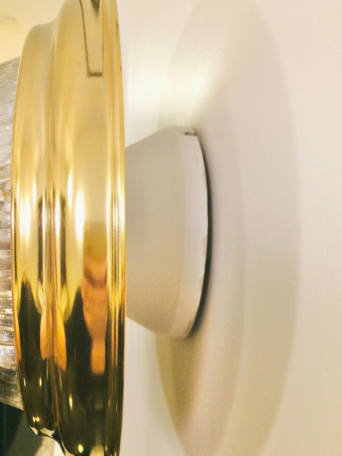 Mid Century Modern Swedish Design Ceiling Or Wall Lamp In Brass And Glass   Design From Raf photo buy