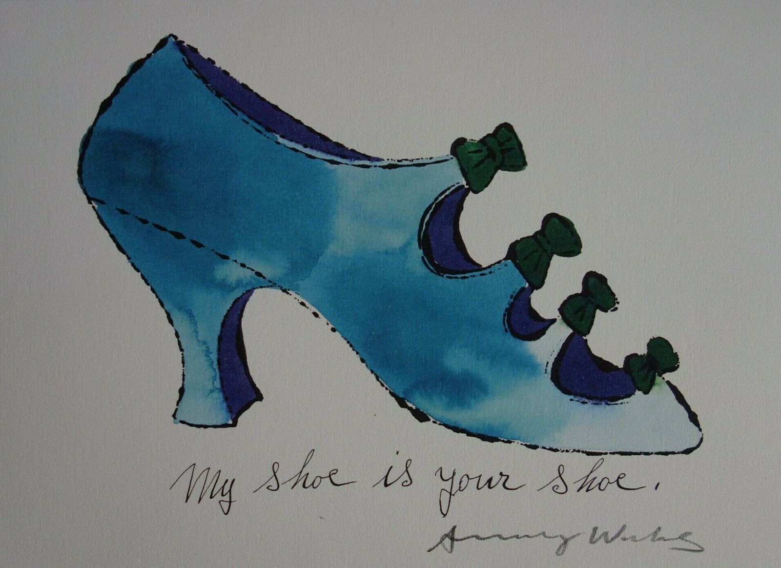 Fine Pop Art Illustration Print   Shoe, Andy Warhol, Signed & Stamped With Estate Stamp photo vinterior