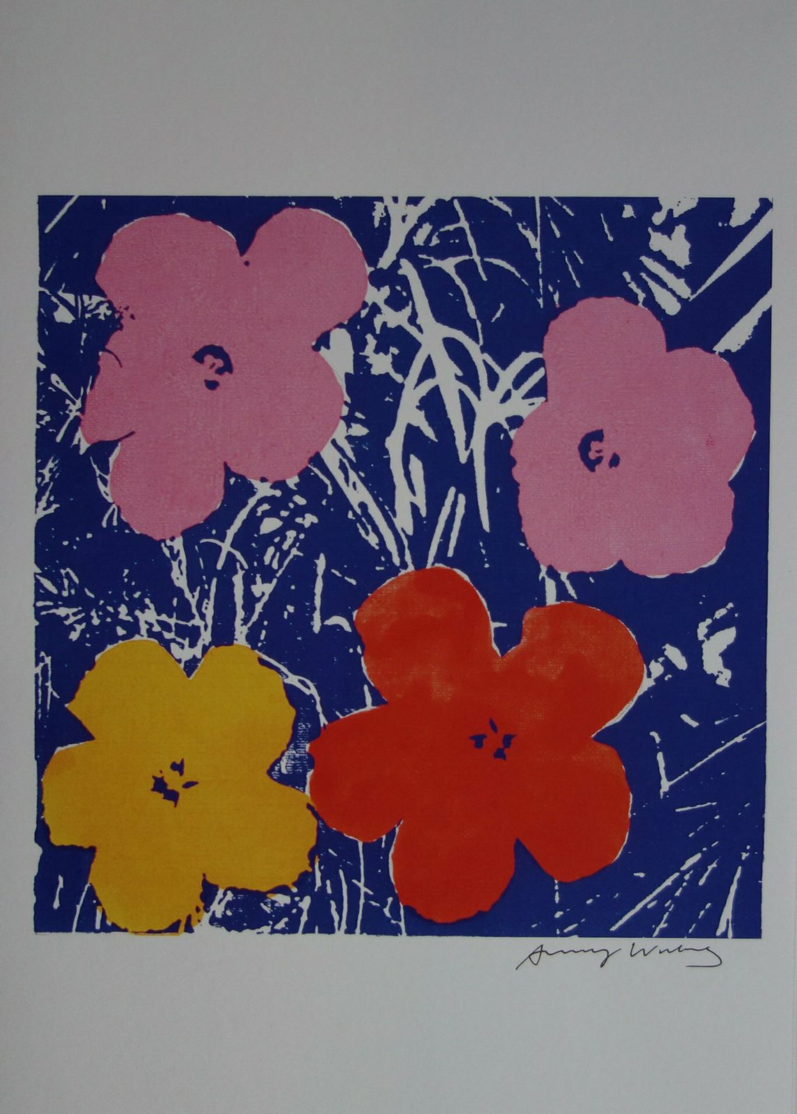 Fine Pop Art Limited Edition Print – Flowers, Andy Warhol, Stamp Signed & Numbered photo vinterior