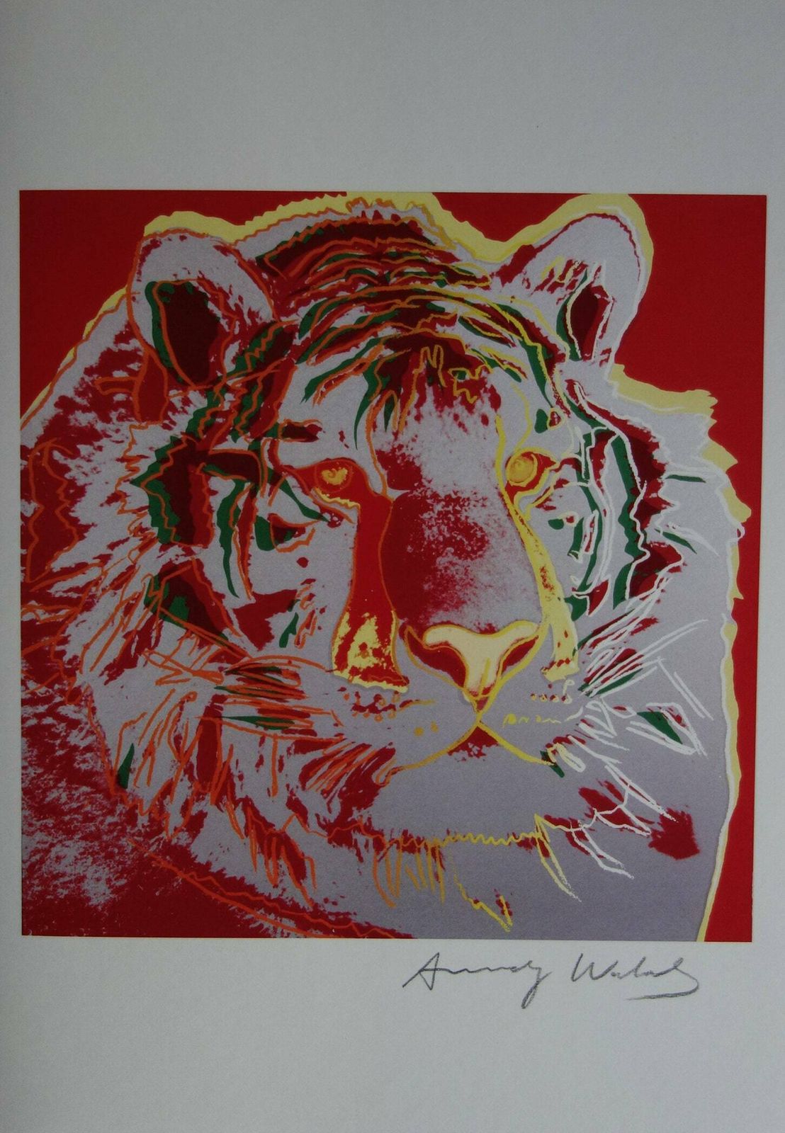 Fine Pop Art Limited Edition Print   Animal Series   Tiger, Andy Warhol, Signed & Numbered