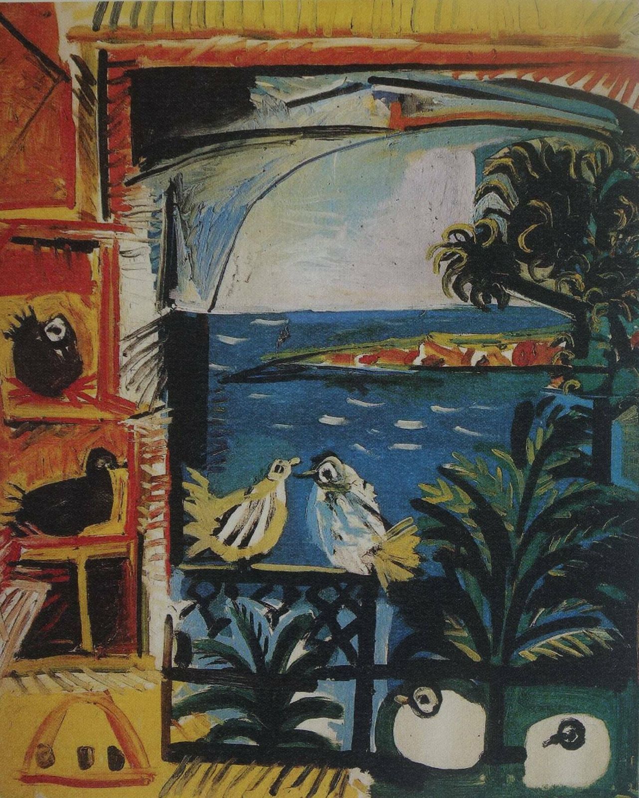 Fine Cubist Limited Edition Print   French Riviera, Birds, Pablo Picasso, Signed & Numbered photo furniture