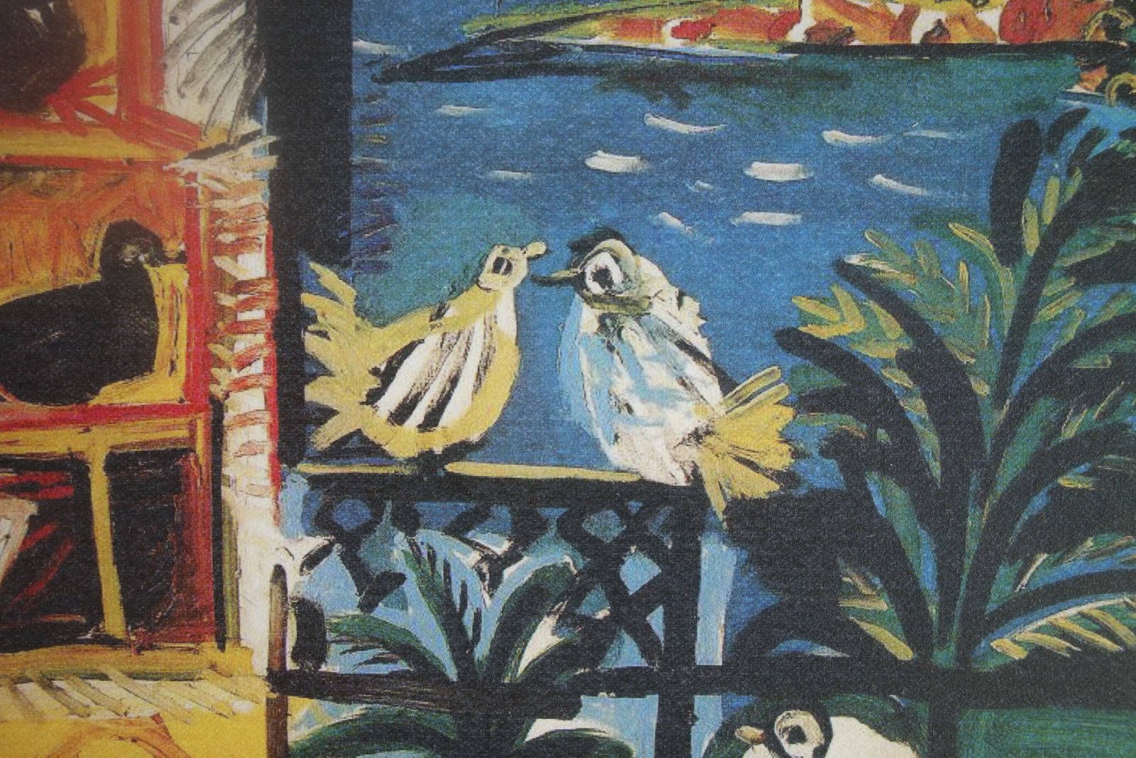 Fine Cubist Limited Edition Print   French Riviera, Birds, Pablo Picasso, Signed & Numbered photo Art