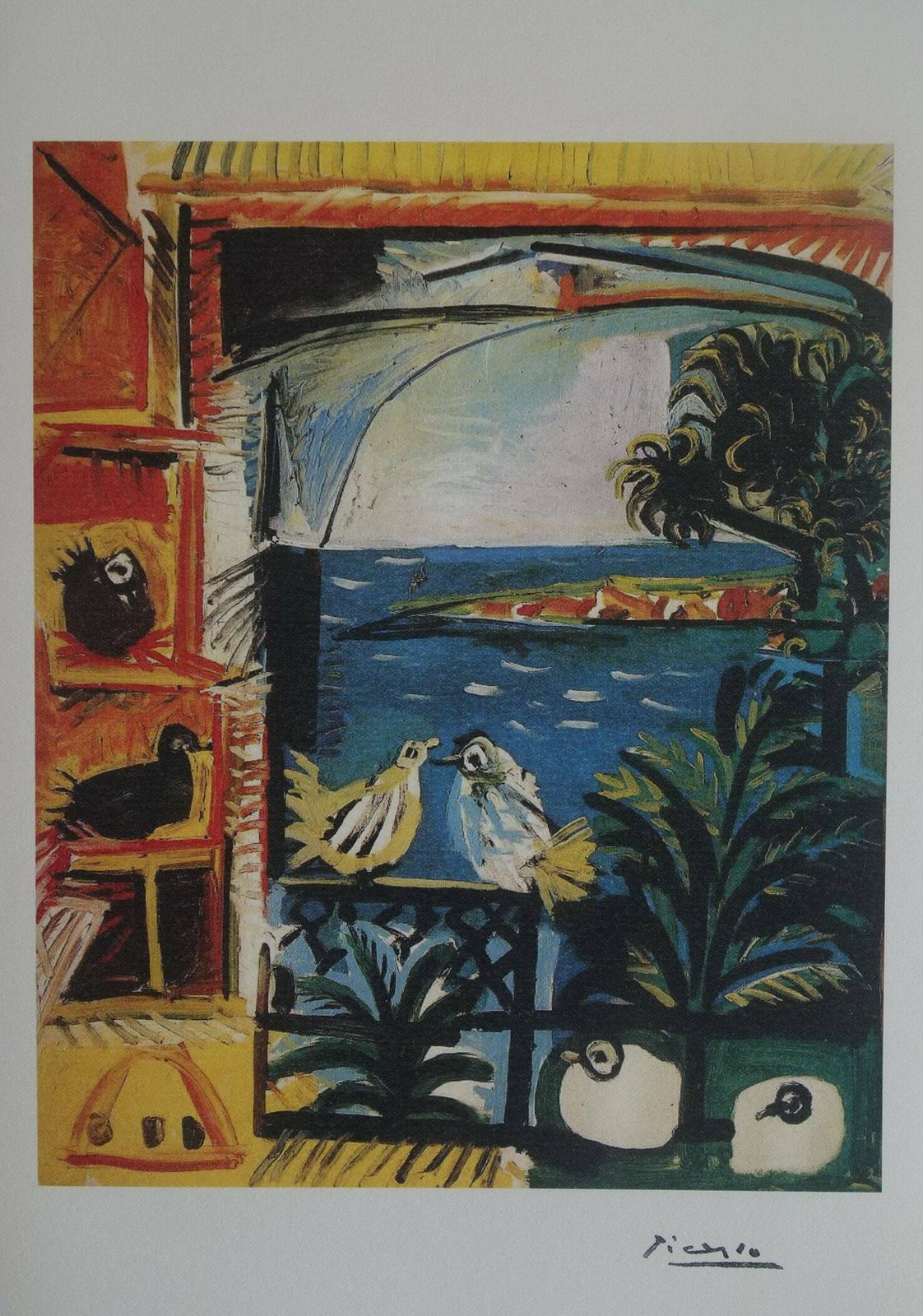 Fine Cubist Limited Edition Print   French Riviera, Birds, Pablo Picasso, Signed & Numbered photo buy
