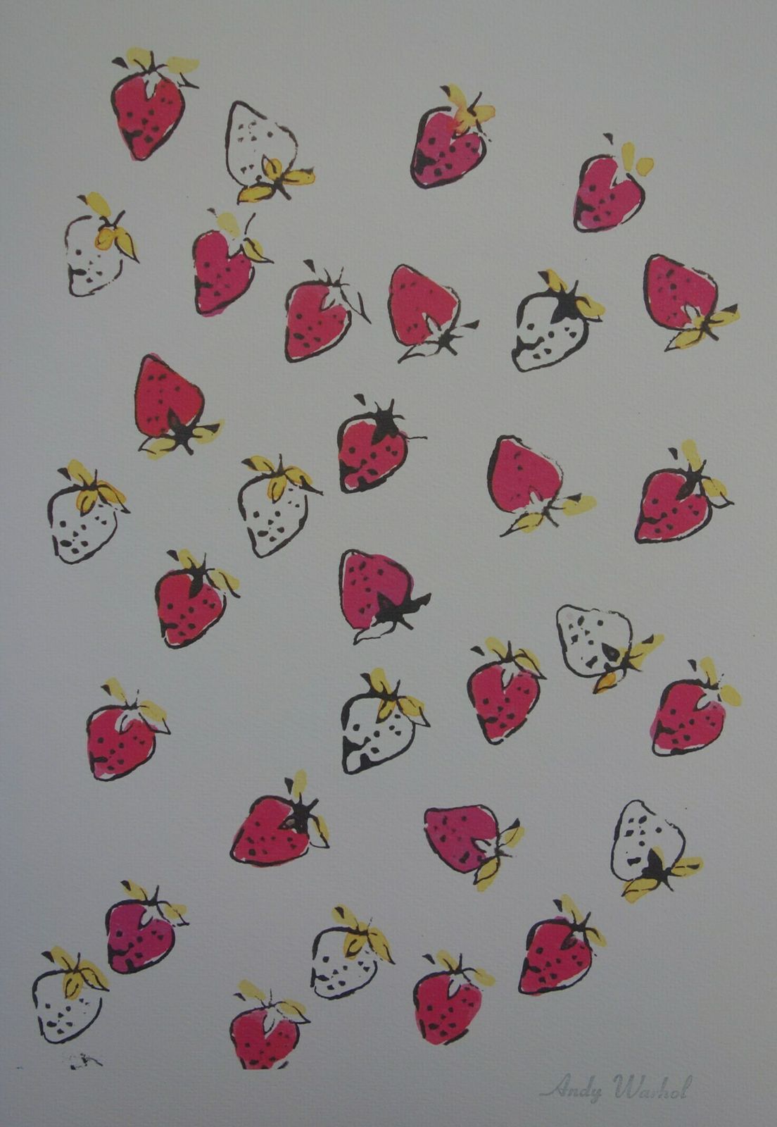 Fine Pop Art Limited Edition Print   Illustration   Strawberry, Andy Warhol, Signed & Numbered