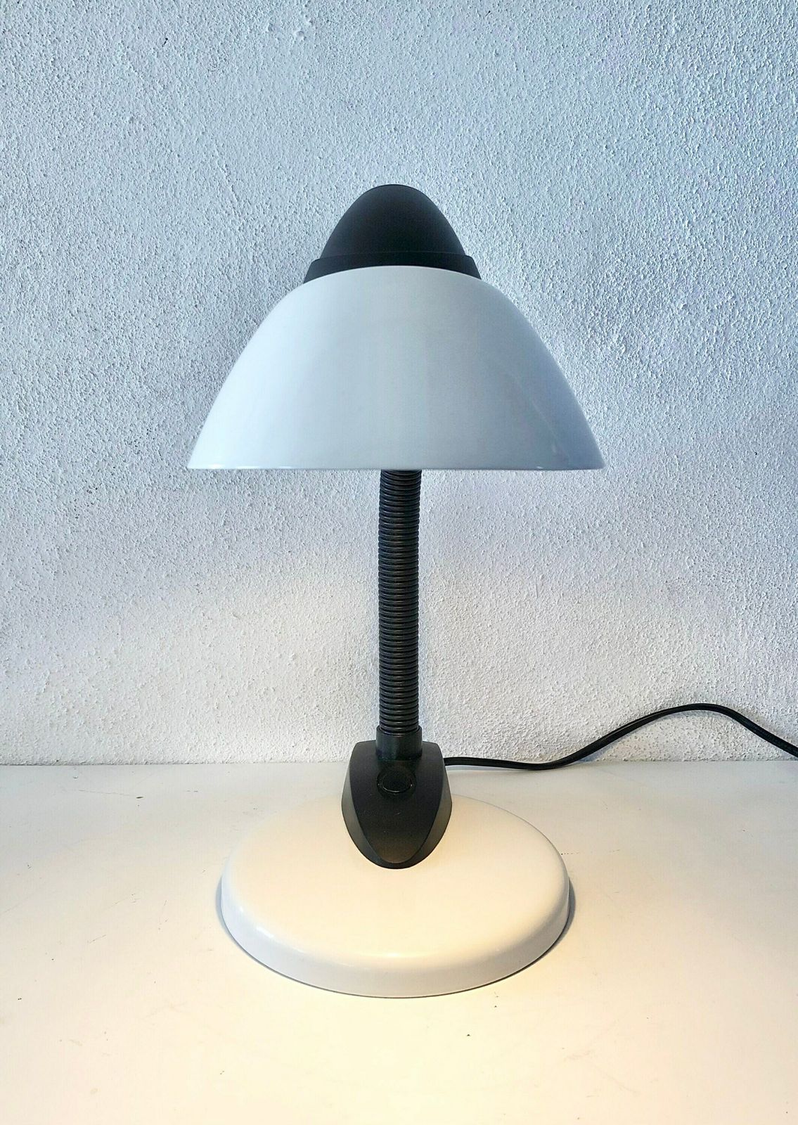 Postmodern Vintage Danish Desk Lamp In Black And White With Flexible Neck   Design By Nordlux photo for sale