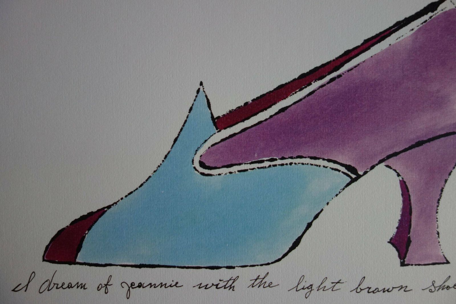Fine Pop Art Limited Edition Illustration Print   Shoe, Andy Warhol, Signed & Stamped With Estate Stamp photo for sale