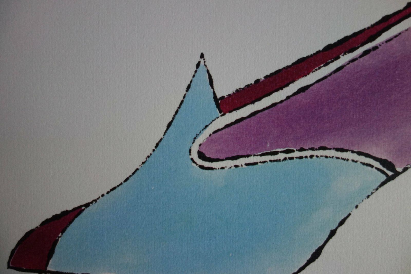 Fine Pop Art Limited Edition Illustration Print   Shoe, Andy Warhol, Signed & Stamped With Estate Stamp photo Art