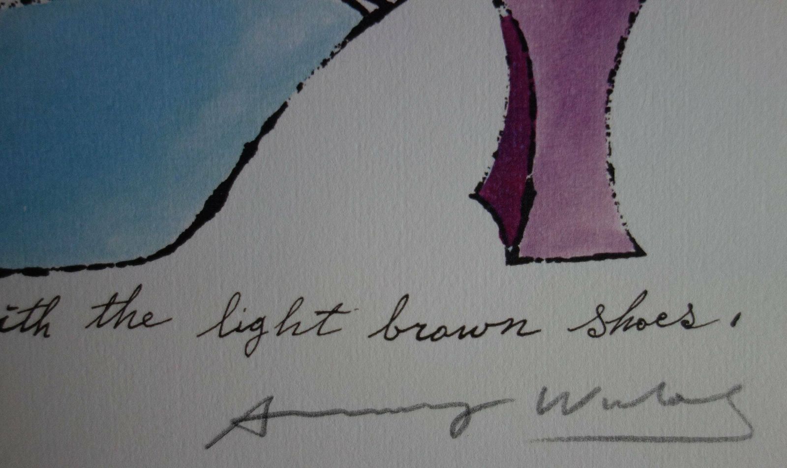 Fine Pop Art Limited Edition Illustration Print   Shoe, Andy Warhol, Signed & Stamped With Estate Stamp photo 242.0