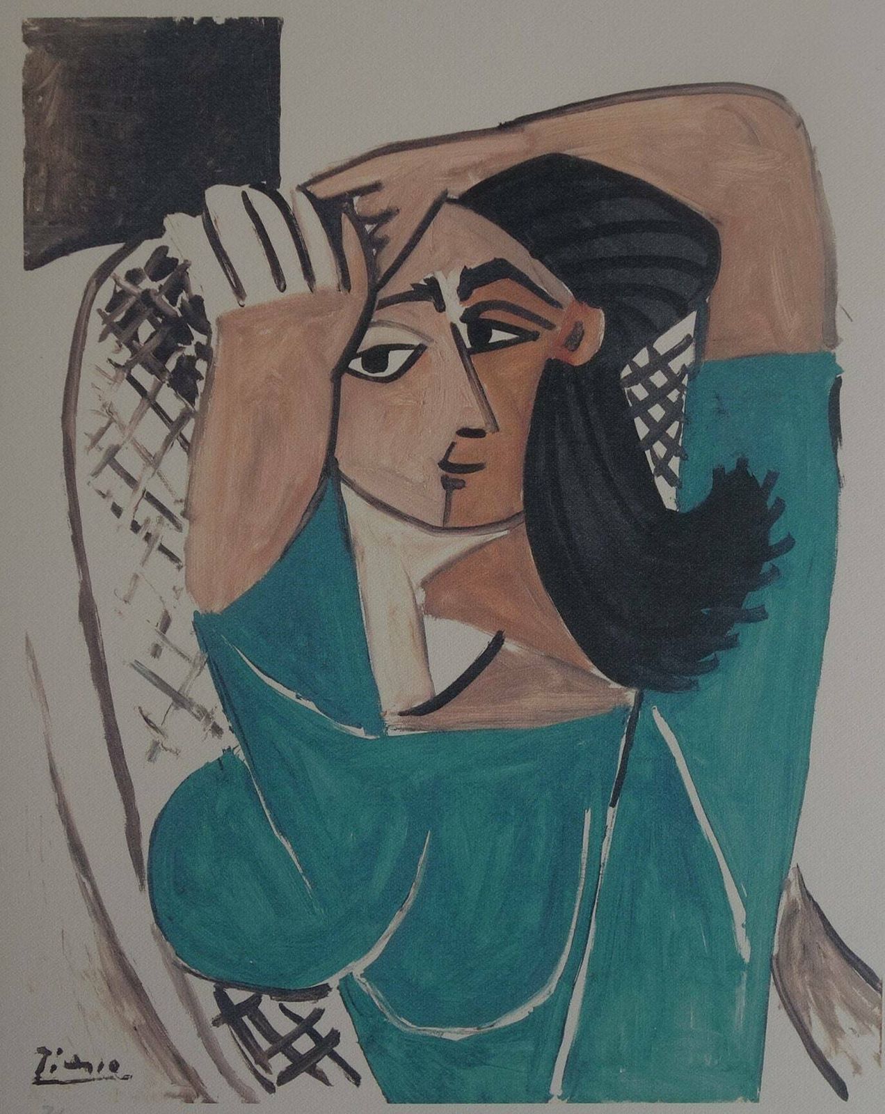 Fine Cubist Limited Edition Print   Portrait Of A Woman, Pablo Picasso, Hand Signed & Numbered photo furniture