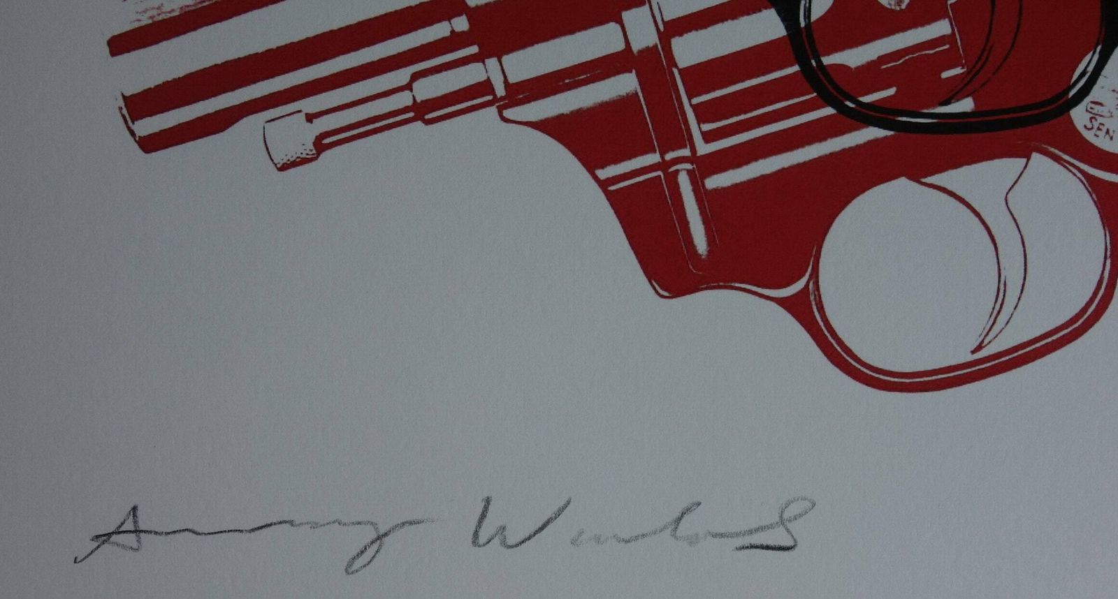 Fine Pop Art Limited Edition Trial Print – Gun Series, Andy Warhol, Signed & Stamped With Estate Stamp photo Art