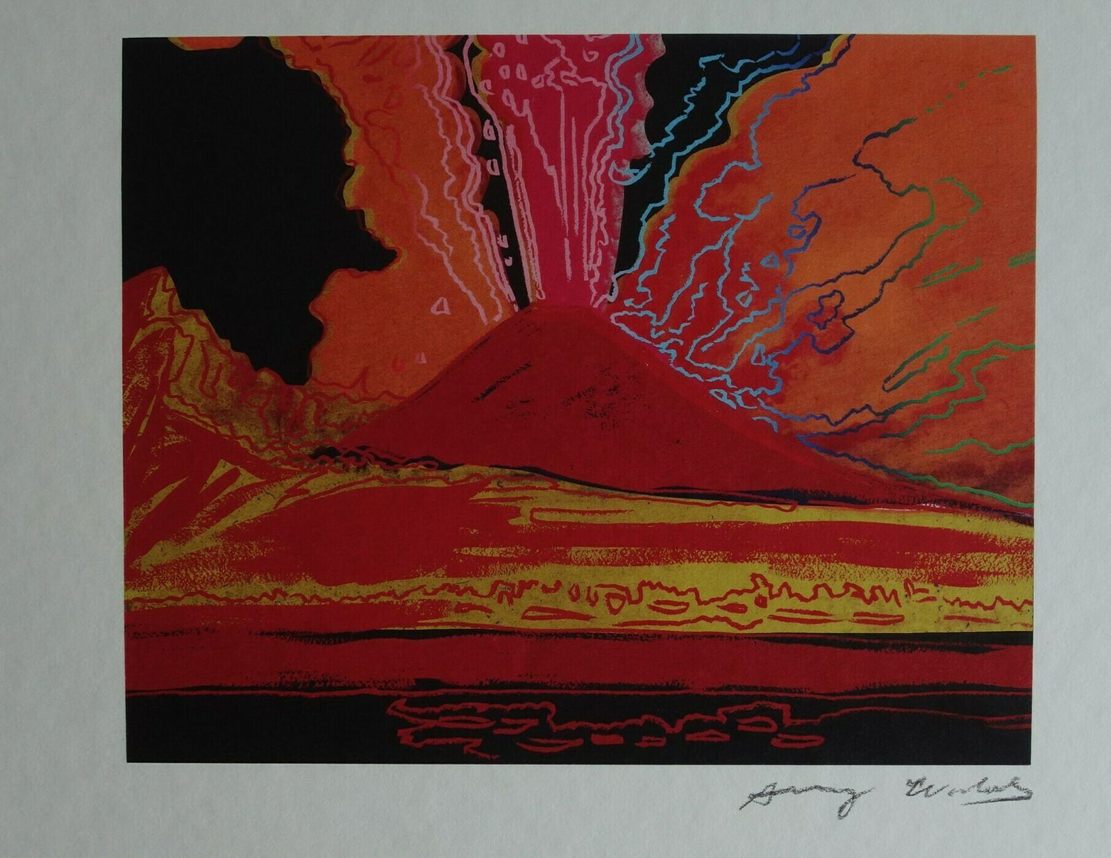 Fine Pop Art Limited Edition Print – Vesuvius, Andy Warhol, Signed & Numbered – Estate Stamp photo 318.0