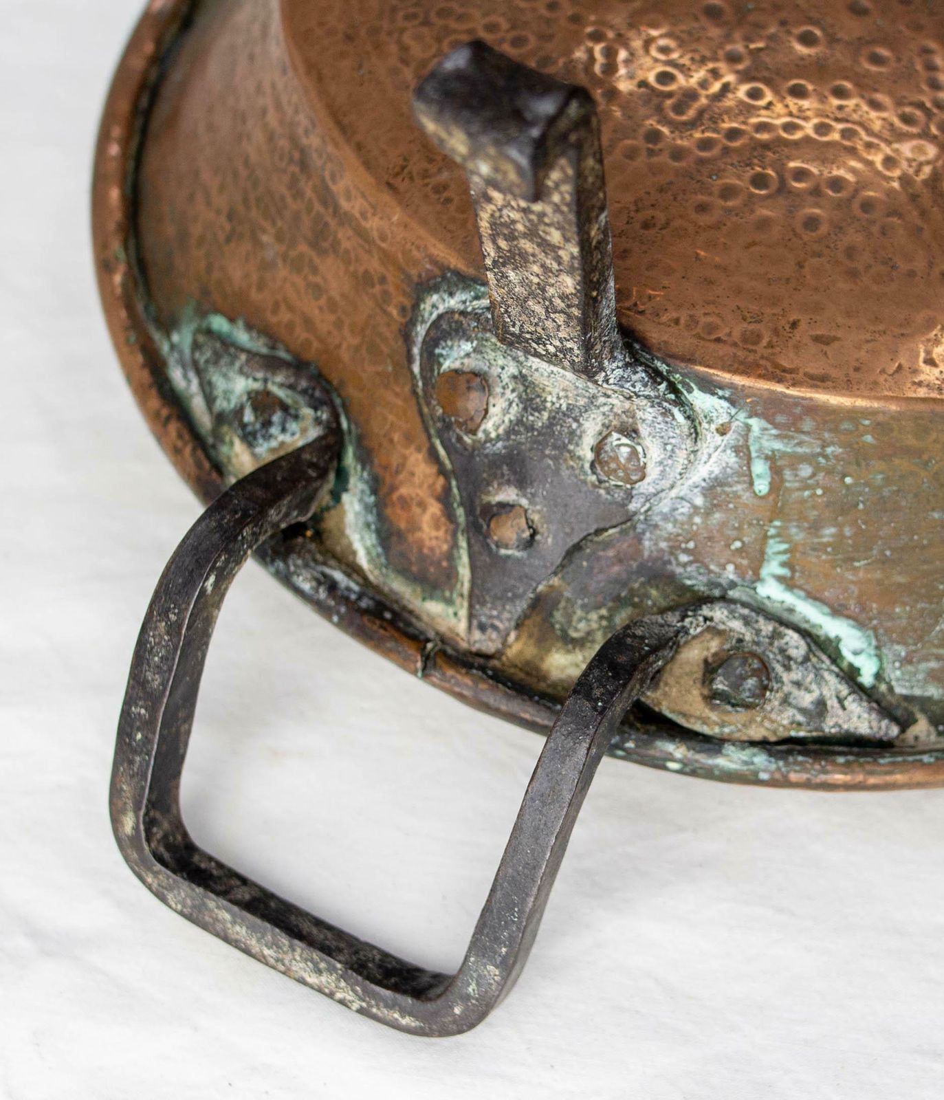 French Copper & Iron Centerpiece, 19th Century photo vintage