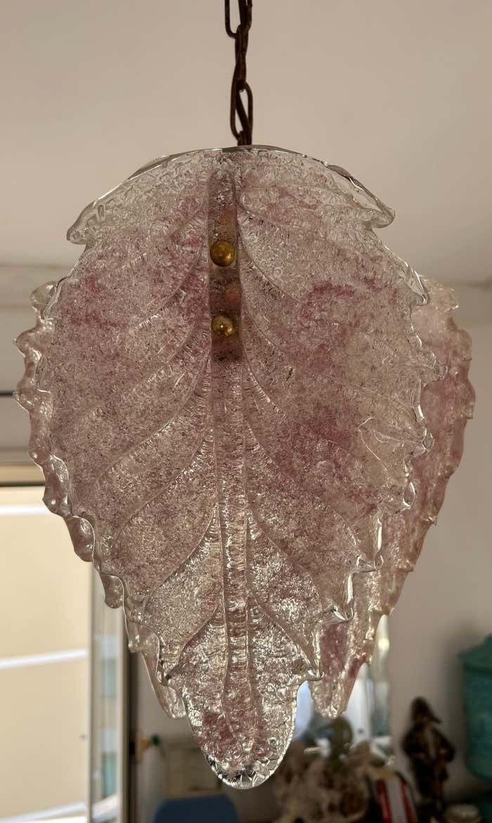 Gorgeous Murano Rose Bud Chandelier 1980's photo for sale